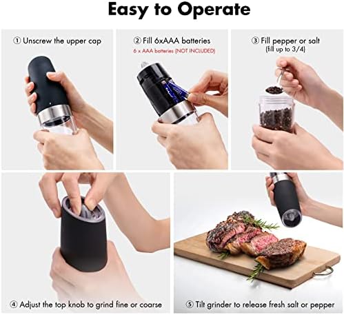 SimCoker - Gravity Salt and Pepper Grinder Set