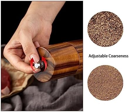 SKIHOT Wooden Salt and Pepper Grinder Set 2PC