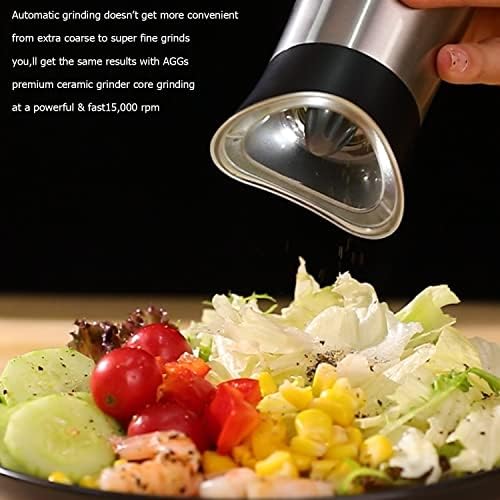 Rechargeable Salt and Pepper Grinder Set with Magnetic USB Cable