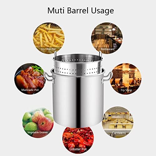 Perfect Insert stainless steel strainer basket for Stock Pot and Crawfish Boil