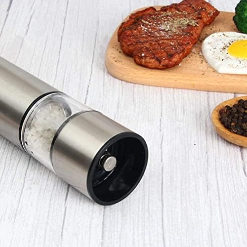 Leixiusm Refillable Pepper Mill Set 2-Piece Electric grinder with Adjustable Coarseness