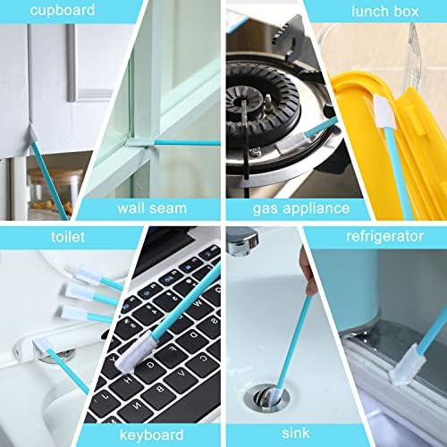 Sieral 100 Pcs Disposable Crevice Cleaning Brushes for Small Spaces