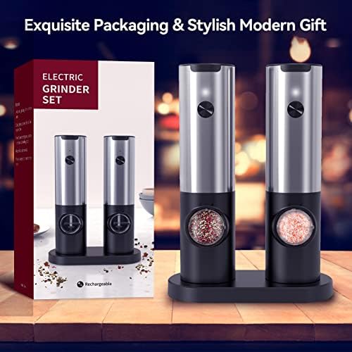 Wireless Electric Salt Pepper Grinder Set