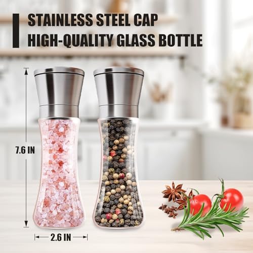 Sleek Salt Pepper Grinder Set