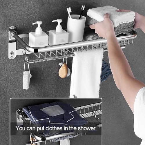 Annbka Wall Mounted Towel Rack 304 Stainless Steel Gray 40CM