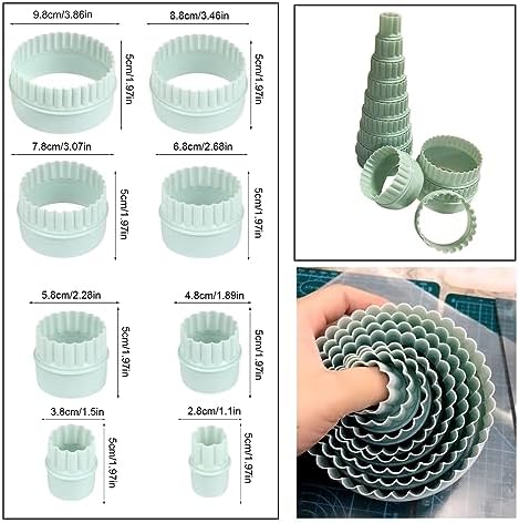 NentMent 8-Piece Round Cookie Cutters