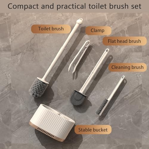 Bazasa 4 in 1 Toilet Brush and Holder Set 1