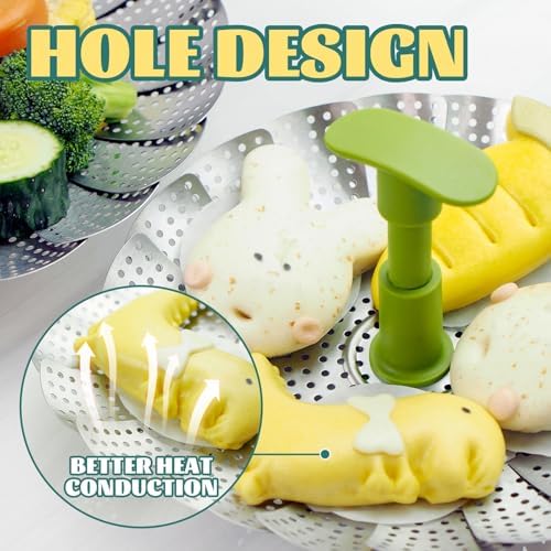 SHIKORI Steamer Basket Stainless Steel Vegetable Steamer Folding Expandable Compact Design