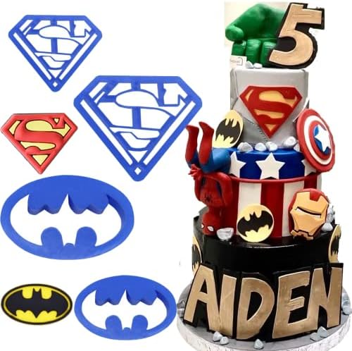 4PCS Super Hero Cookie Cutter Set Batman Superman Cartoon