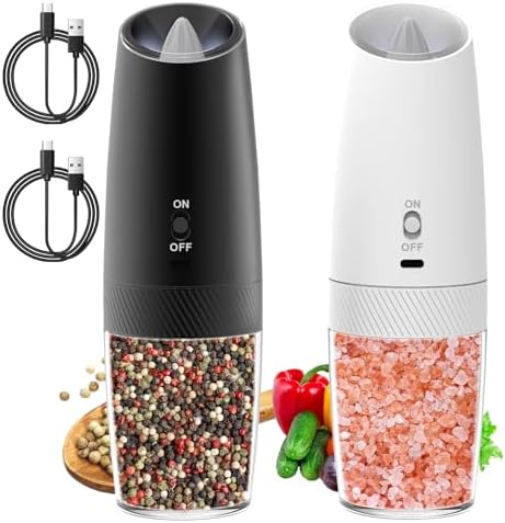 Fast-Charging Electric Salt Pepper Grinder Set