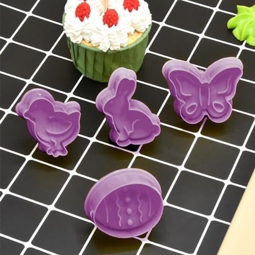Heyiminy Easter Cookie Cutters Set 4Pcs