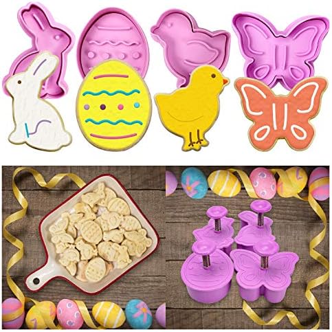 PARTYWIND Mini 3D Easter Cookie Cutters Set 4 PCS