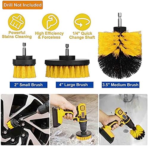 Premium Drill Brush Attachment Set for Cleaning