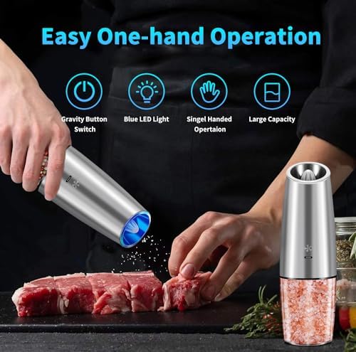 Rechargeable Salt and Pepper grinder set
