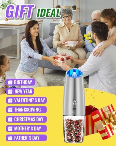 Rongyuxuan Rechargeable Electric Salt and Pepper Grinder Set