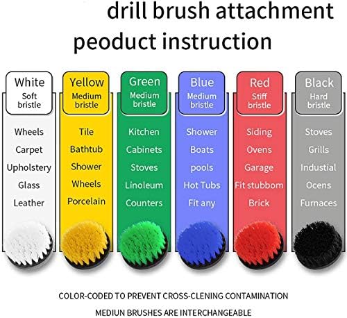 4-Pack Drill Brush Set - All-Purpose Cleaning Kit for Home Kitchen