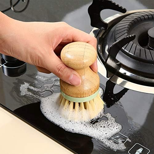Bamboo Dish Brush Set Multi-Purpose Kitchen Essentials