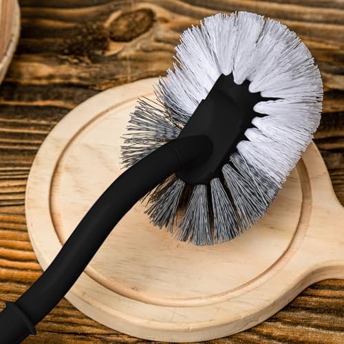 2Pack Curved Toilet Brush Without Holder Durable Deep Cleaner for Bathroom