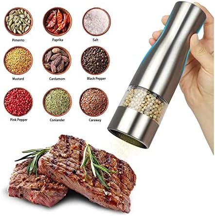 ZAEGO Refillable Electric Pepper and Salt Grinder Set