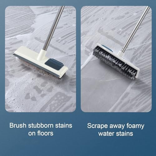 Versatile Floor Scrub Brush with Squeegee for Easy Cleaning A