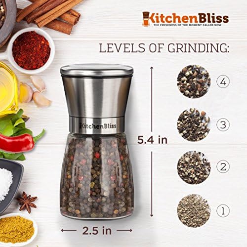 Easy to Use Stainless Steel Salt and Pepper Grinder