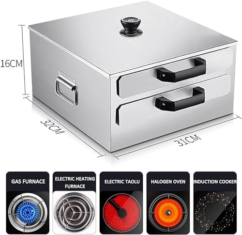 Cantonese Steamer with 3 Trays for Pasta Rice Noodle Cooking