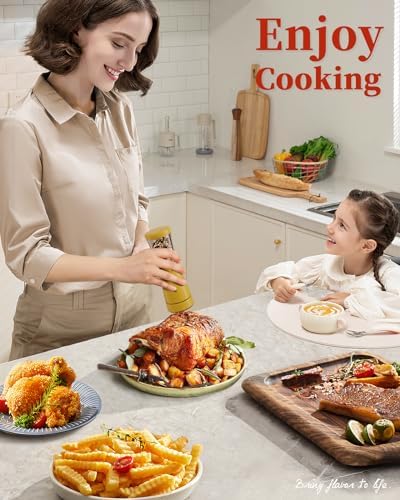 Tomeem Electric Salt and Pepper Grinder Set with Storage Base