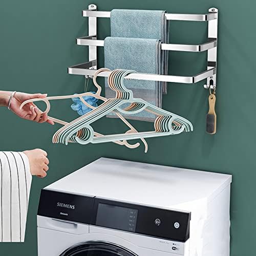 3-Tier Aluminum Wall Towel Rack Matte Black