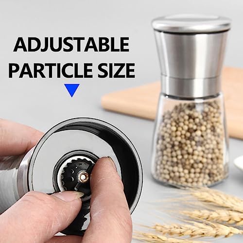 Stainless Steel Salt Pepper Grinder Set 2-Pack