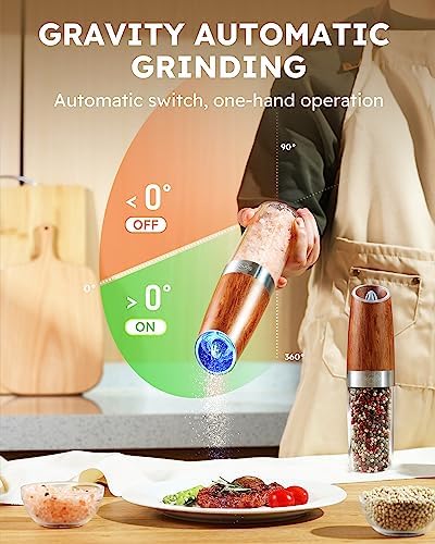 Chargeable XL Electric Salt Pepper Mill Set
