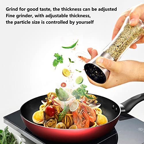 Sakhggye Salt and Pepper Grinders Ceramic Grinder for Adjustable Strength