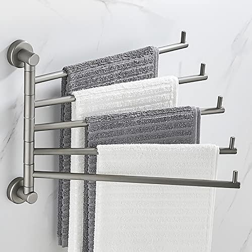 5-Arm Swivel Towel Rack for Bathroom