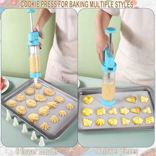 Hendiy Cookie Press Gun with 16 Stencils and 6 Icing Tips