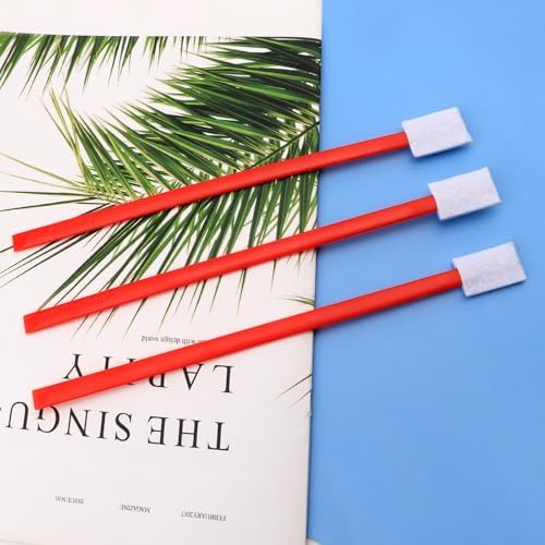 40-Piece Disposable Crevice Cleaning Brush Set Red Effortless Waste Reduction