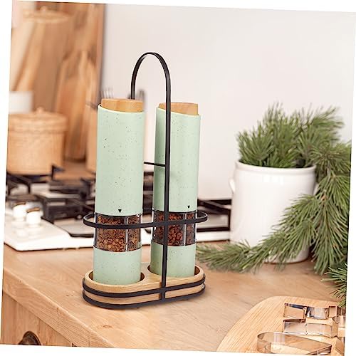 BRIGHTFUFU Electric Salt and Pepper Mill Set with Twist Control and LED Light