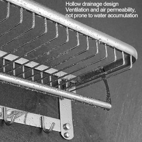 Annbka Wall Mounted Towel Rack 304 Stainless Steel Gray 40CM