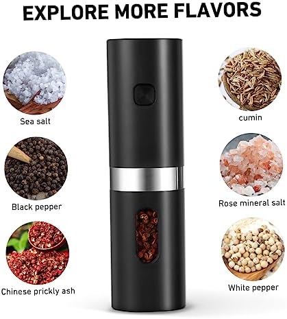 Automatic Pepper Salt Grinder Set with Stainless Steel Ball