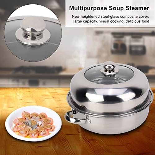 Stainless Steel Steamer Pot with Glass Lid