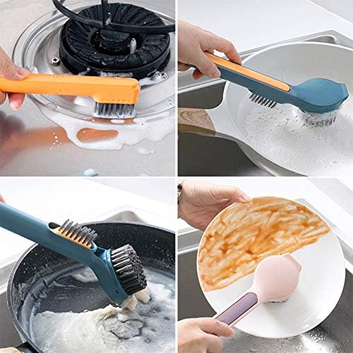 SUBINA 2 in 1 Dish Brush with Replaceable Head Green