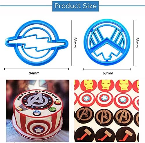 Crethinkaty 6-Piece Plastic Cookie Cutter Set