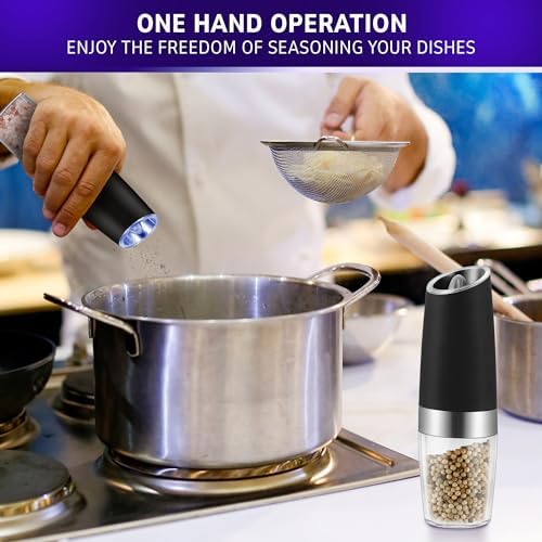 ALPENKOK 2Piece Electric Salt Pepper Grinder