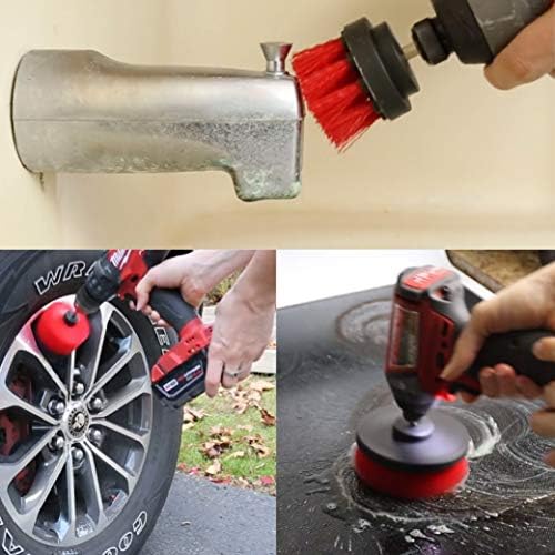 CLEANZOID Drill Brush Set for Grout Tiles Sinks Kitchen Bathroom Cleaning