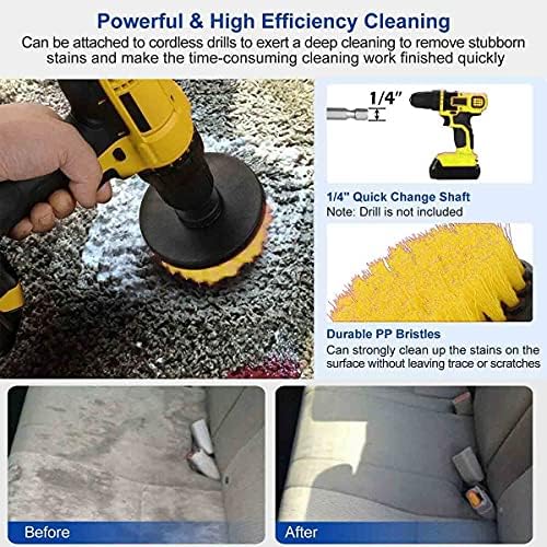 Premium Drill Brush Attachment Set for Cleaning