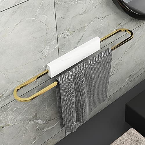 Rustproof Marble Towel Rail No Drill Wall-Mounted Bathroom Towel Holder
