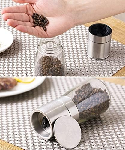 Adjustable stainless steel salt pepper grinder