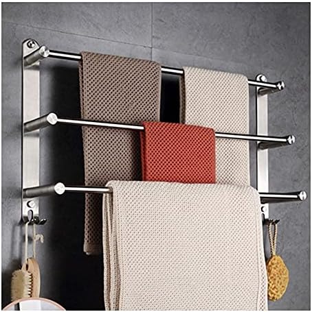 Rustproof 3-Tier Black Towel Rail for Bathroom