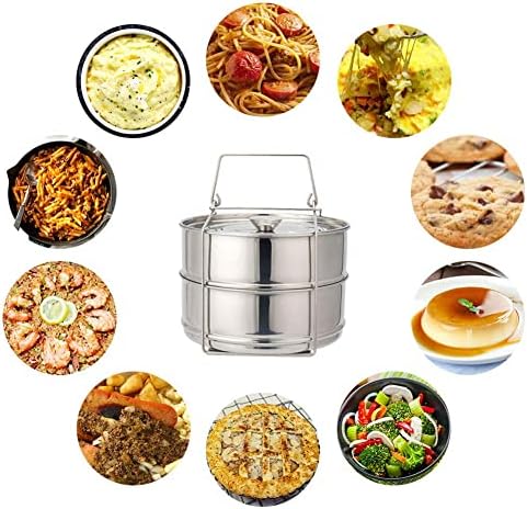 Stackable Steamer Insert Pans - Instant Pot Accessories 6 Qt