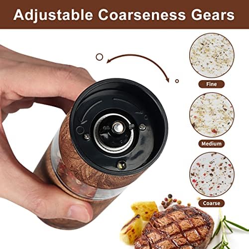 Electric Salt and Pepper Grinder Set with LED Light