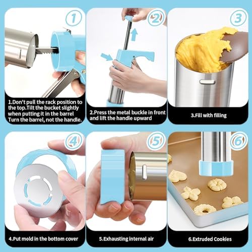 Stainless Steel Spritz Cookie Press Decorator