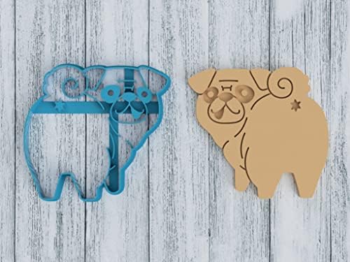Cute Pug Butt Cookie Cutter 4 Inch